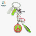 Promotional Gift Wholesale Alloy Holiday Decoration Custom Colorful Keychain